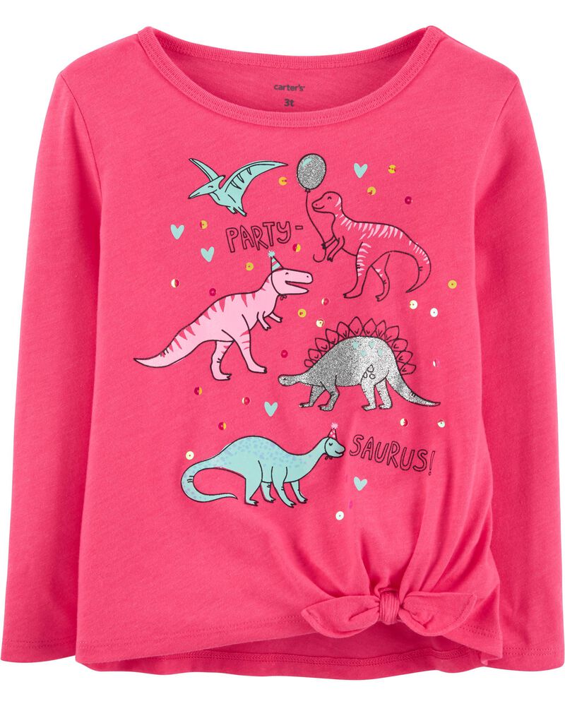 Carter/'s Infant Boys Orange Dinosaur Layered Sweatshirt Tee NWT long sleeve